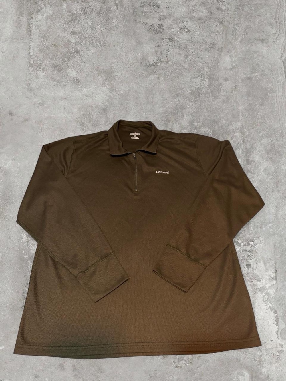 Carhartt 2000’s Y2K Dark Olive Quarter-Zip Pullover XL